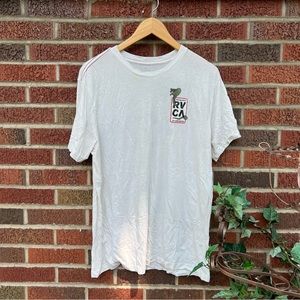 RVCA Off White Graphic Cobra Short Sleeve Tee Shirt